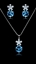 Show details for Popular Swarovski Element Sea Blue 2 Pieces Jewelry Sets