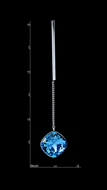 Picture of Innovatively Designed Platinum Plated Single Stone Drop & Dangle