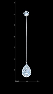 Picture of Novel Style Platinum Plated Single Stone Drop & Dangle