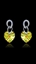 Show details for Delicate Curvy Heart & Love Platinum Plated Drop & Dangle