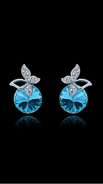 Picture of Sparkling Platinum Plated Zinc-Alloy Stud 