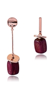 Picture of Delicate Curvy Rose Gold Plated Big Drop & Dangle