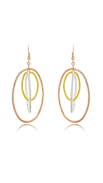 Picture of Delicate Multi-Tone Plated Concise Drop & Dangle