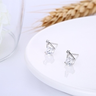 Picture of Ce Certificated Platinum Plated White Stud 