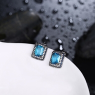 Picture of New Arrival Blue Gunmetel Plated Stud 