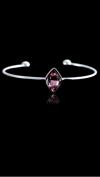 Picture of Enchanting Platinum Plated Swarovski Element Bangles