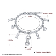 Picture of Delicate Curvy Platinum Plated Bracelets