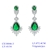 Picture of Green Cubic Zirconia Dangle Earrings 1JJ042408E