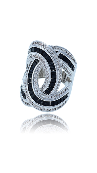 Picture of Original Design Cubic Zirconia Platinum Plated Fashion Rings