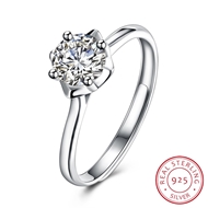 Picture of Trendy Design White Platinum Plated Fashion Rings