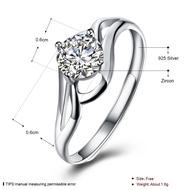 Picture of Widely Accepted White Platinum Plated Fashion Rings