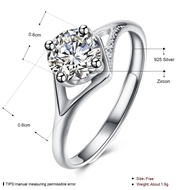 Picture of Hot Selling White Platinum Plated Fashion Rings