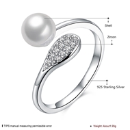 Picture of Beauteous Platinum Plated White Fashion Rings