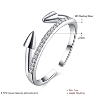 Picture of Lovely And Touching White Platinum Plated Fashion Rings