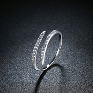 Picture of Believable White Platinum Plated Fashion Rings