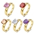 Picture of Attractive And Elegant Stainless Steel Purple Fashion Rings