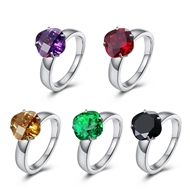 Picture of Trendy Platinum Plated Green Fashion Rings