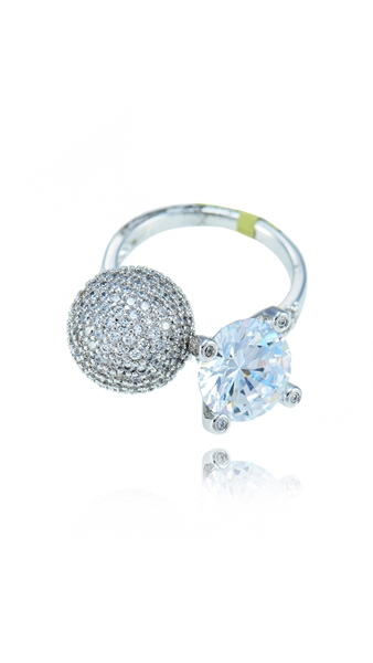 Picture of Main Products Cubic Zirconia Platinum Plated Fashion Rings