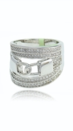 Picture of Beautiful Shaped Micro Pave Setting Cubic Zirconia Fashion Rings