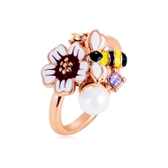 Picture of New Step Enamel Floral Fashion Rings