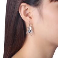 Picture of  Swarovski Element Simple Dangle Earrings 3LK053675E