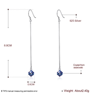 Picture of  Swarovski Element Simple Dangle Earrings 3LK053689E