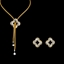 Show details for Nickel Free Zinc Alloy Dubai Necklace and Earring Set with Easy Return