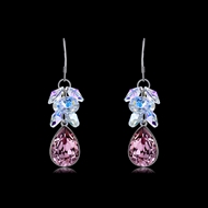 Picture of Distinctive Purple Swarovski Element Dangle Earrings with Low MOQ