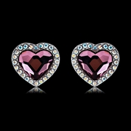 Picture of Bulk Zinc Alloy Platinum Plated Stud Earrings at Super Low Price