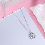 Picture of Filigree Small White Pendant Necklace