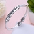 Picture of Fancy Platinum Plated 925 Sterling Silver Fashion Bangle