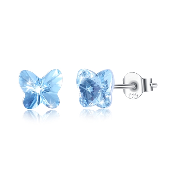 Picture of Nice Swarovski Element 925 Sterling Silver Stud Earrings