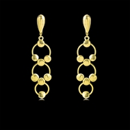 Picture of Amazing Big Gold Plated Dangle Earrings