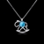 Picture of Great Value Blue Platinum Plated Pendant Necklace with Full Guarantee