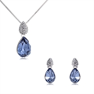 Picture of Inexpensive Zinc Alloy Platinum Plated Necklace and Earring Set from Reliable Manufacturer