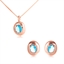 Show details for Hot Selling Rose Gold Plated Artificial Crystal Necklace and Earring Set Online Only