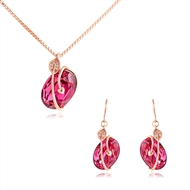 Picture of Pretty Artificial Crystal Casual Necklace and Earring Set