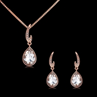 Picture of Pretty Artificial Crystal Casual Necklace and Earring Set