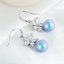 Show details for New Swarovski Element Pearl Colorful Dangle Earrings