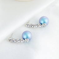 Picture of Sparkly Casual Swarovski Element Pearl Stud Earrings