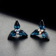 Picture of Fashion Blue Stud Earrings in Flattering Style