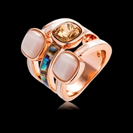 Picture of Affordable Zinc Alloy Rose Gold Plated Fashion Ring for Ladies