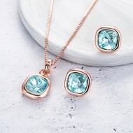 Picture of Casual Geometric Necklace and Earring Set Factory Supply