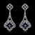 Picture of Unique Cubic Zirconia Platinum Plated Dangle Earrings