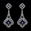 Show details for Unique Cubic Zirconia Platinum Plated Dangle Earrings