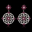 Show details for Pink Cubic Zirconia Dangle Earrings with Low MOQ