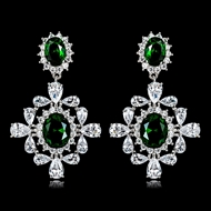 Picture of Unusual Big Cubic Zirconia Dangle Earrings