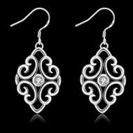 Picture of Brand New White Copper or Brass Drop & Dangle Earrings with SGS/ISO Certification