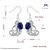 Picture of Brand New Blue Cubic Zirconia Drop & Dangle Earrings with Full Guarantee