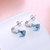 Picture of Buy Platinum Plated Blue Drop & Dangle Earrings with Wow Elements